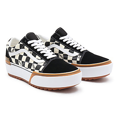 Checkerboard Old Skool Stacked Shoes 1