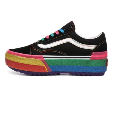 Rainbow glitter sale old skool vans