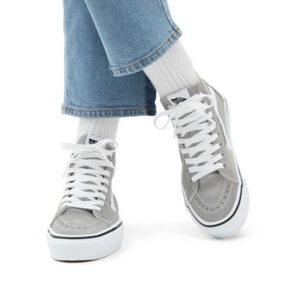 Grey and white high cheap top vans