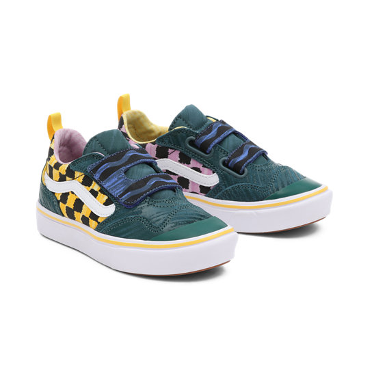 Kids Vans x Crayola ComfyCush New Skool Velcro Shoes (4-8 years) | Vans