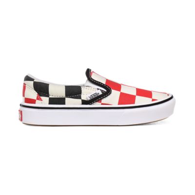 kids red slip on vans