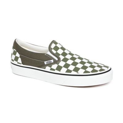 Green and store blue checkered vans