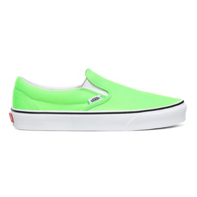 Neon Classic Slip-On Shoes | Green | Vans