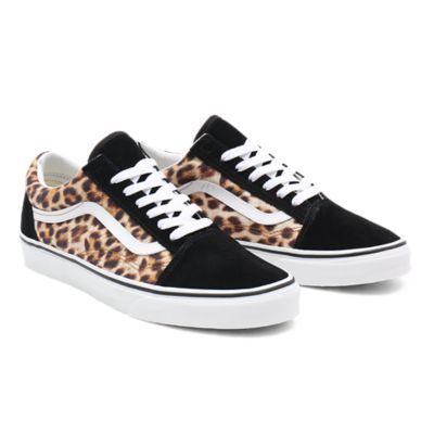 black and leopard print vans