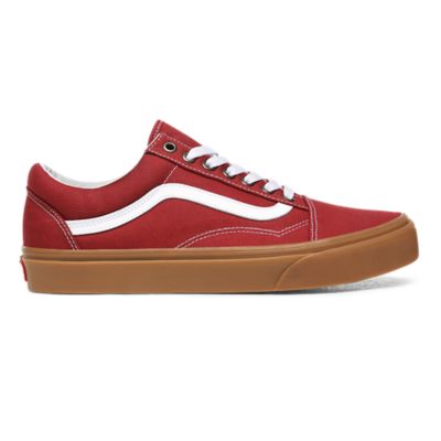 red and brown vans