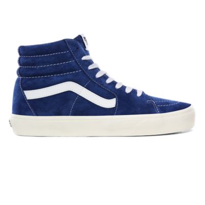 blue suede vans sk8 hi