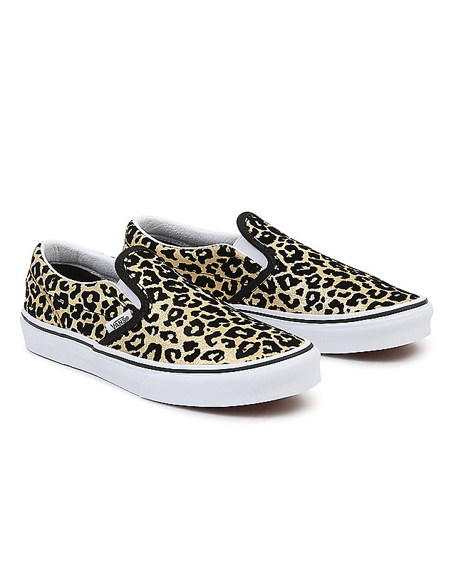 Youth Flocked Leopard Classic Slip-On Shoes (8-14 years) 1