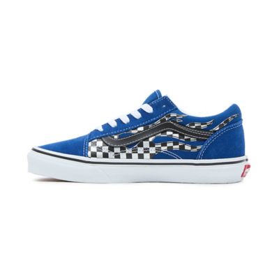 Vans blue sale and checkered