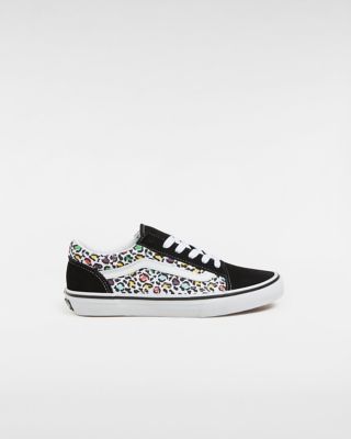 Vans Youth Kids Old Skool Shoes (8-14 Years) (animal Pop Black/multi) Youth Black