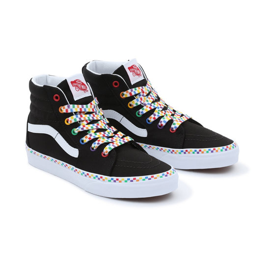 Youth Rainbow Checkerboard SK8-Hi Shoes (8-14 years) | Vans
