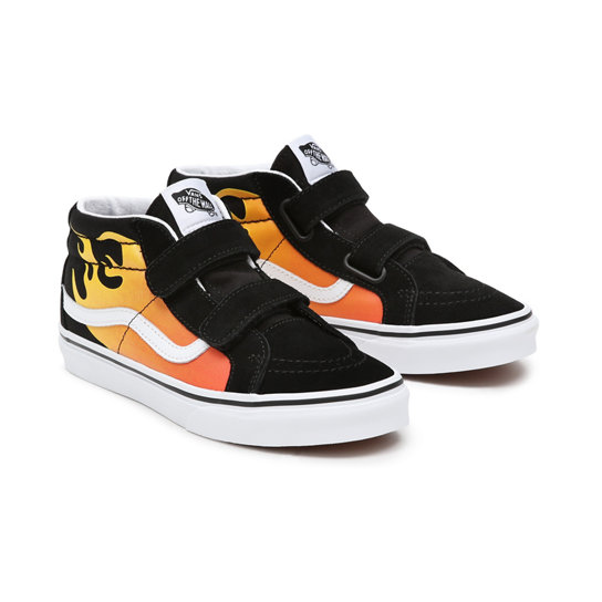 Youth Hot Flame Sk8-Mid Reissue Hook And Loop Shoes (8-14 years) | Vans