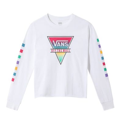vans rainbow sweatshirt in white