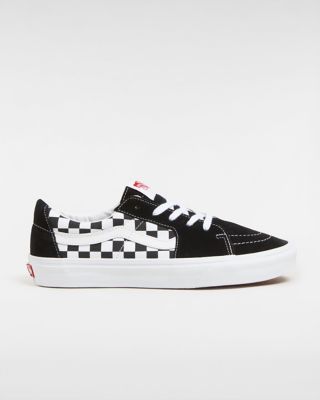 Vans Canvas/suede Sk8-low Shoes ((canvas/suede) Black/checkerboard) Unisex Black, Size 2.5