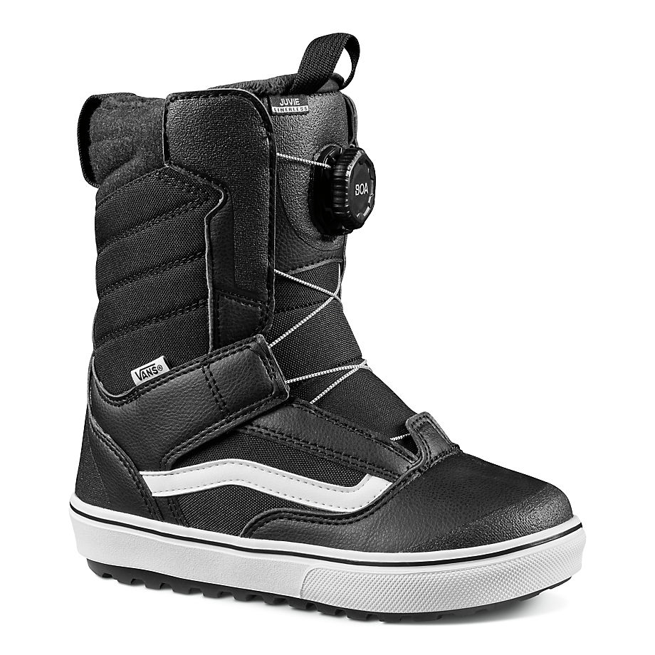 Vans Juvie Linerless Snowboard Boots (8-14 Years) (black/white) Youth Black