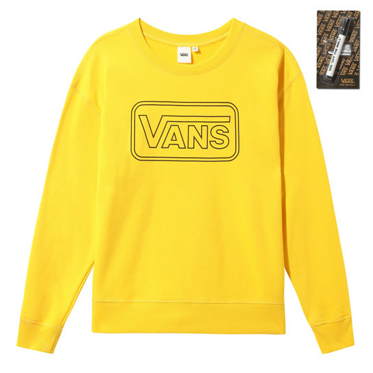 Make Me Your Own Crew Fleece Sweater | Yellow | Vans