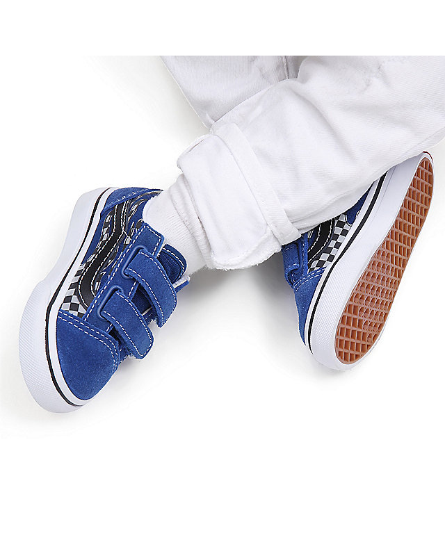 Toddler Reflective Flame Old Skool Hook And Loop Shoes (1-4 Years) 1