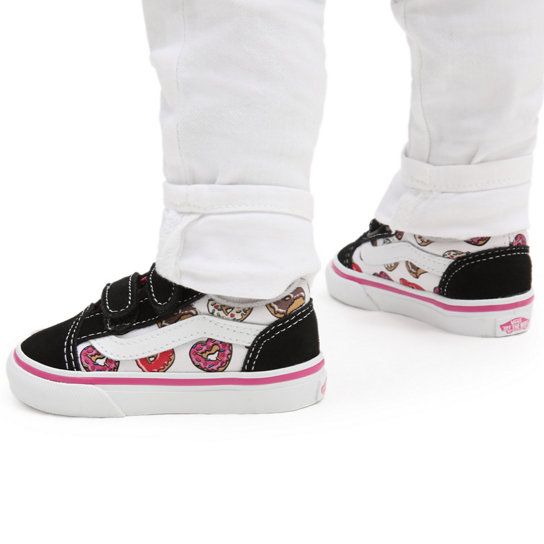 Kleinkinder Love Vans Old Skool Schuhe mit Klettverschluss (1-4 Jahre) | Vans