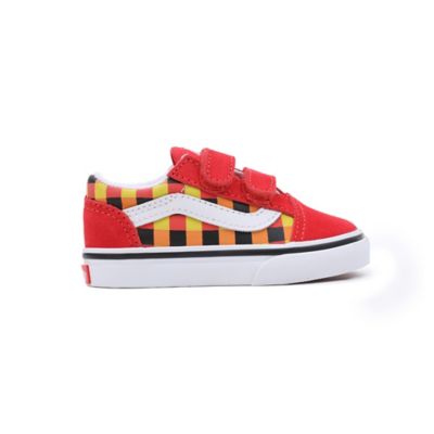 Orange checkered deals vans