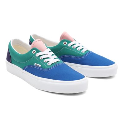 Retro Court Era Shoes | Blue, Green | Vans