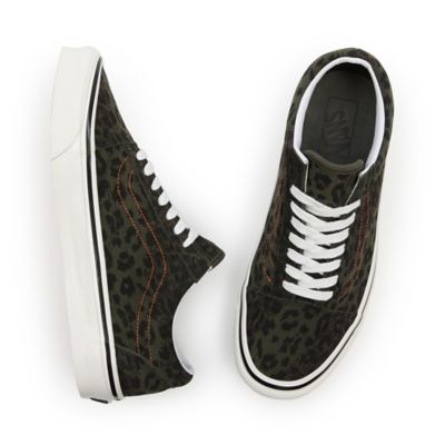 Green vans sale with leopard print