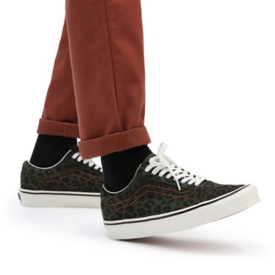 Khaki vans cheap with leopard print