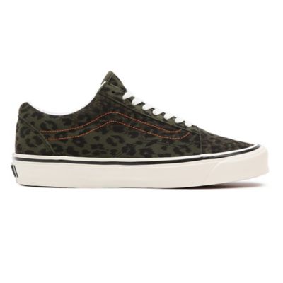 Khaki vans with store leopard print