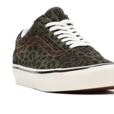 Womens vans old hot sale skool leopard trainers