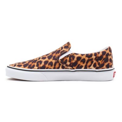 Leopard print slip on cheap vans womens