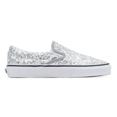 Glitter vans store womens slip ons