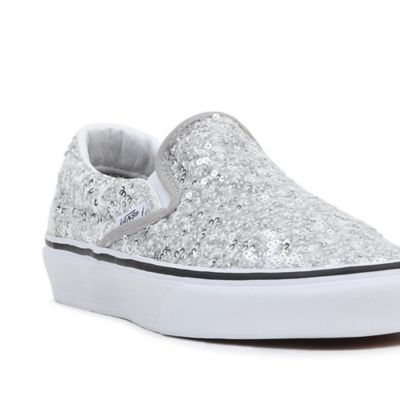 Grey vans best sale slip ons womens