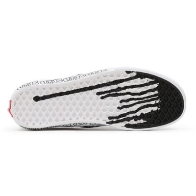 Vans classic slip on repeat black marshmallow true hot sale white