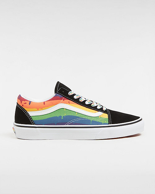 Vans Rainbow Drip Old Skool Shoes ((rainbow Drip) Black/multi/true White) Unisex Multicolour