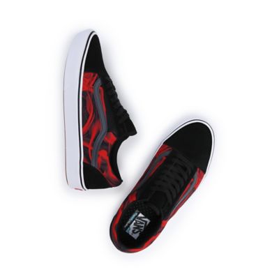 Red and store black strap vans