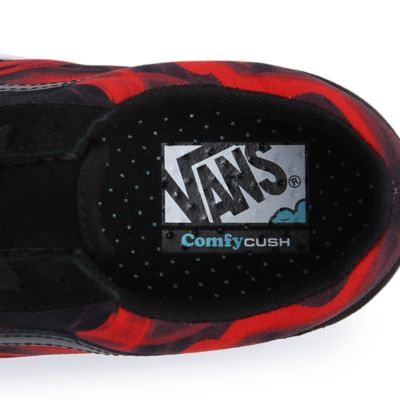 Black and red vans 2024 checkered