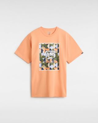 Vans Classic Print Box T-shirt (copper Tan-white) Men Orange