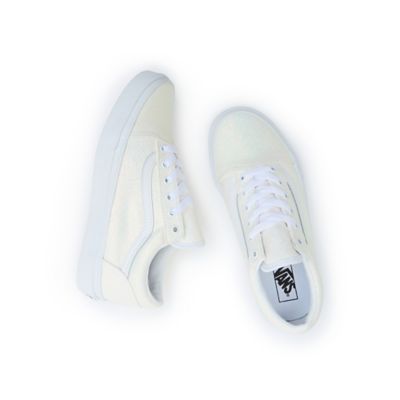 Vans store white glitter