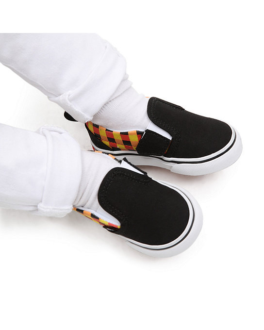 Toddler Glow Checkerboard Slip-On Hook And Loop Shoes (1-4 Years) | Vans