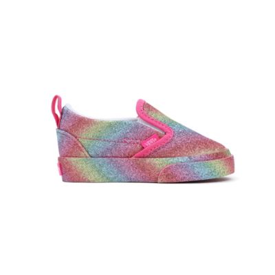 Toddler Glitter Rainglow Slip On Hook And Loop Shoes 1 4 Years Multicolour Vans