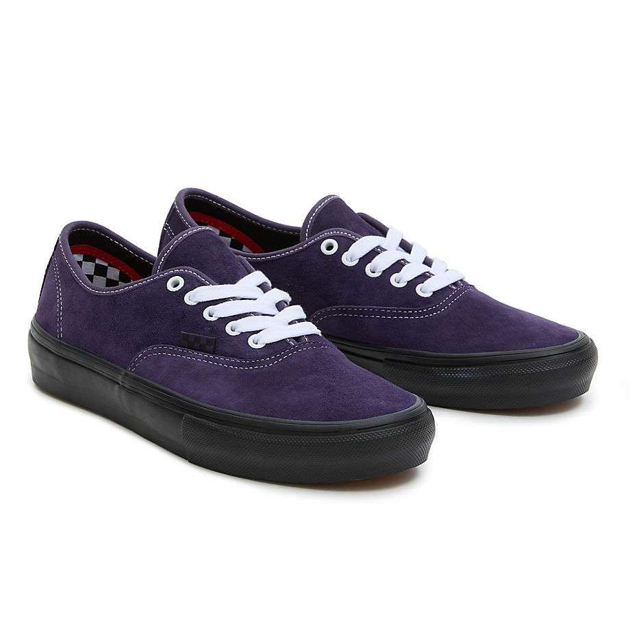 Vans Skate Authentic Pig Suede Shoes (dark Purple/bla) Men