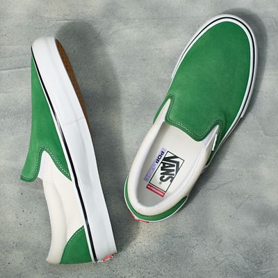 Vans slip on sales pro green