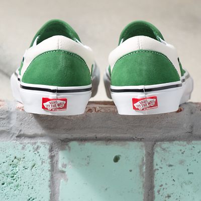 Green vans store slip on womens