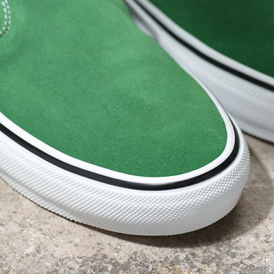 Green velvet best sale vans slip on