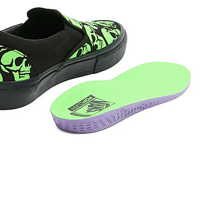 Chaussures Skate Slip-On Glow Skulls 9