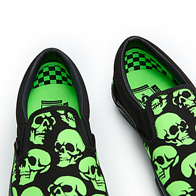 Chaussures Skate Slip-On Glow Skulls 10