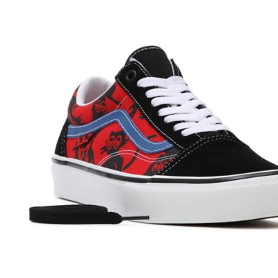 Vans red tennis store shoes