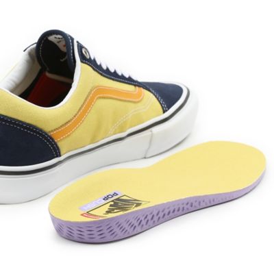 Green blue store yellow vans shoes