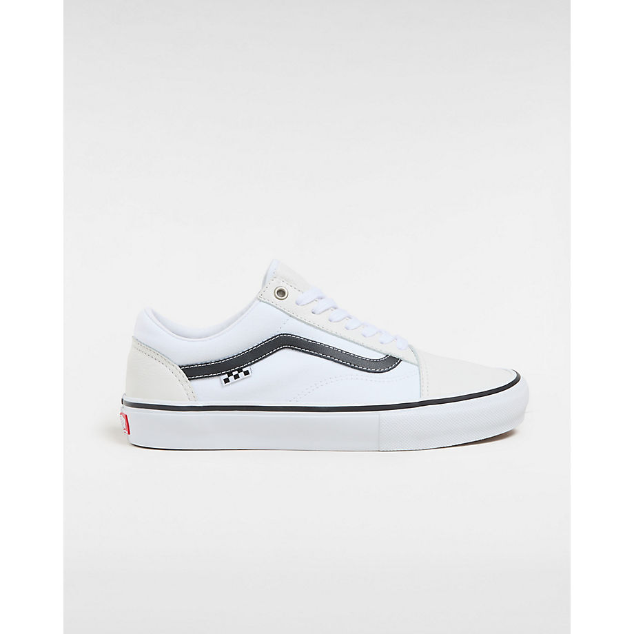 Vans Skate Old Skool Leather Shoes (leather White/white) Men
