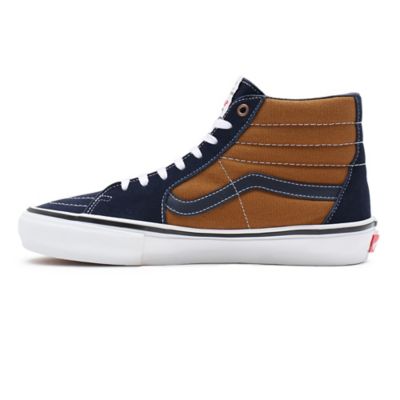 Vans on sale blue brown