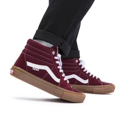 Burgundy hi 2024 top vans