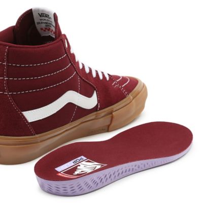 Dark red clearance vans high tops